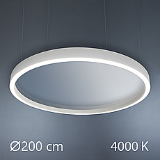 Світлодіодна люстра-підвіс біла LED module 76Вт 3000 / 4000 / 6000К діаметр 200х160 см, фото 4