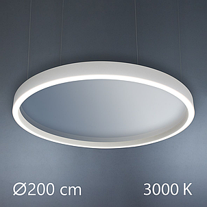 Світлодіодна люстра-підвіс біла LED module 76Вт 3000 / 4000 / 6000К діаметр 200х160 см, фото 3