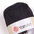Пряжа для макраме Yarnart Macrame Чорний №148, фото 3