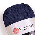 Пряжа для макраме Yarnart Macrame Темно синій №162, фото 3