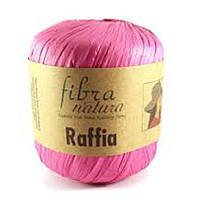 Рафия натуральная Fibra Natura YARNS Фуксия 3,3 см, 90 м, 40 г, (Фибра Натура) нити для вязания