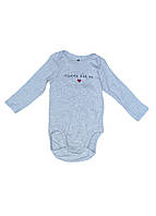 Боди с длинными рукавами для мальчика H&M 1183656-001 056 см (1-2 months) Серый