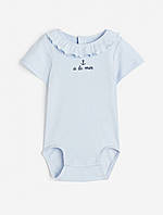 Боди с коротким рукавом для девочки H&M 1164970-002 092 см (18-24 months) Голубой