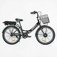 Электровелосипед складной Corso "Breeze Electric Bike" 24" 350ВТ/36В/10Ач корзина, pas система, 1 скорость