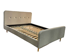 Ліжко двоспальне кроваті двоспальні Аморе з м`яким узголів`ям на дерев'яних ніжках ліжко 2 спальне сучасні двоспальні ліжка, фото 5