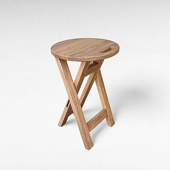 Складаний дерев'яний табурет з натурального дерева Стілець розкладний для кухні Табуретка з ЯСЕН коричневий