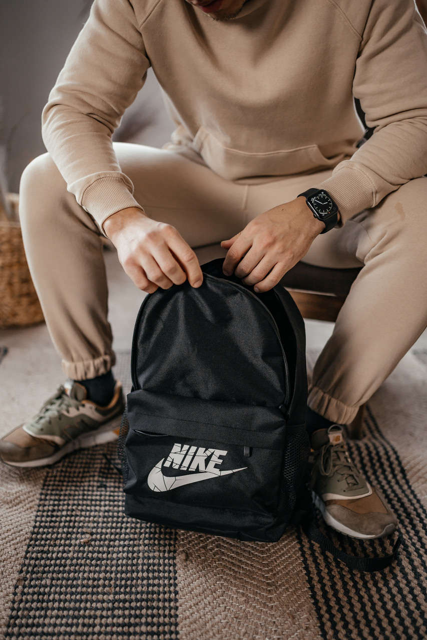 Спортивний рюкзак для тренувань чорний Nike, чоловічий стильний рюкзак, міський рюкзак для чоловіків