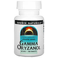 Гамма Оризанол 60мг, Gamma Oryzanol, Source Naturals, 100 таблеток