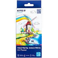 Пастель масляная Kite Classic K-071, 12 цветов