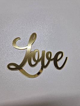 Напис "Love" для бенто торта (↔9 см) Код/Артикул Ф0252за