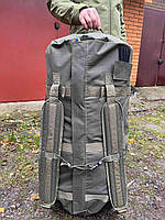 Сумка-баул армейский 110 л хаки, тактический баул, тактический баул-рюкзак олива