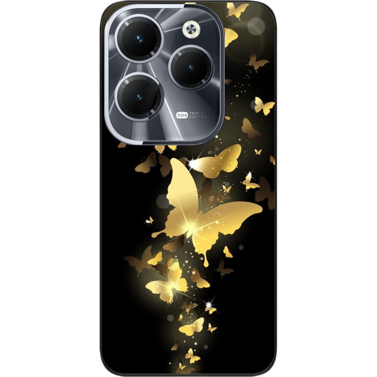 Силіконовий чохол Epik для Infinix Hot 40 (X6836) з картинкою Золоті метелики