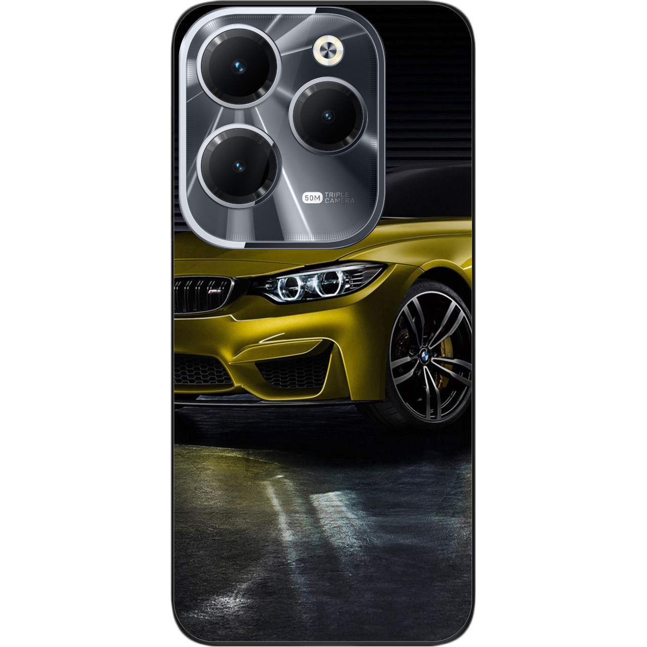 Силіконовий чохол Epik для Infinix Hot 40 (X6836) з картинкою Жовта машина