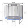 Батут для дітей Atleto 252 см із драбинкою, зовнішня сітка. Колір синій., фото 5
