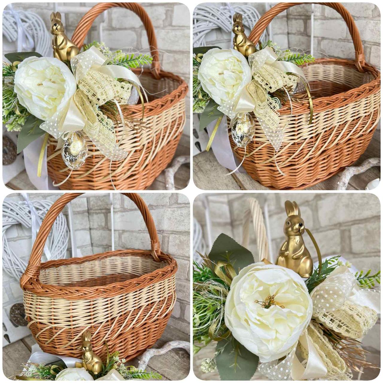 Великодній кошик, сумка , Н 43 см, 38*24 см, пасхальний декор,кошик на Великдень., фото 1
