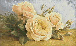 АЛМР-060 Набір діамантової мозаїки на підрамнику Чайні троянди, 40*65 см