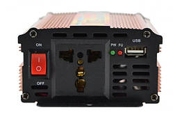 Перетворювач струму автомобільний UKC-500W 12V SSK інвертор перетворює електрику DC/AC з 12 В на 220 В