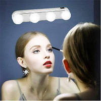 Лампа 4 LED на дзеркало для макіяжу на присосках (W0-33)