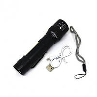 Фонарик карманный с металлическим корпусом Police Bailong BL-T6-19 USB Micro Charge «H-s»