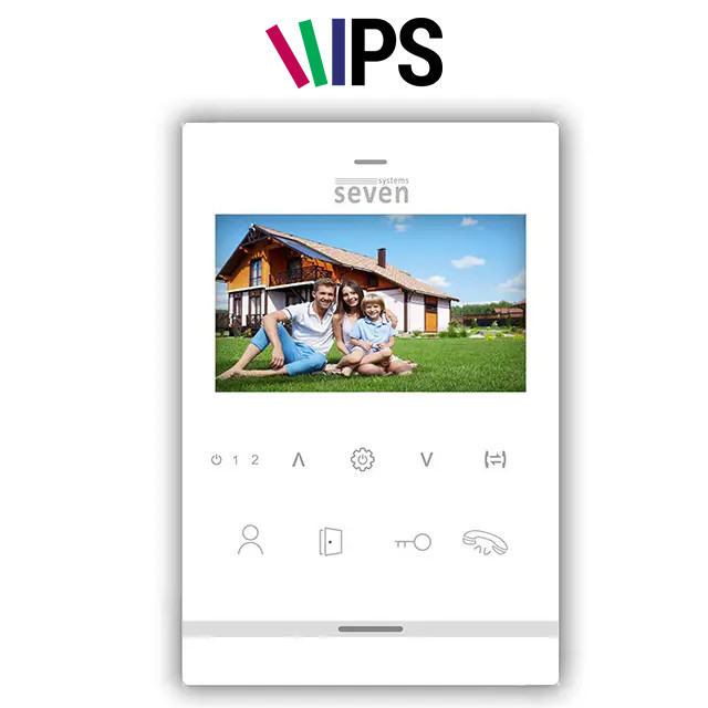 Відеодомофон 4 дюйми SEVEN DP–7541 white, фото 1