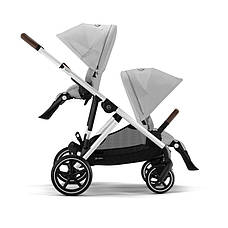 Коляска для двійні Cybex Gazelle S Silver Lava Grey, фото 2