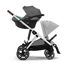 Коляска для двійні Cybex Gazelle S Silver Lava Grey, фото 3