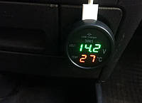 Термометр-вольтметр в прикуриватель автомобильный VST 706-4 «H-s»