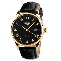 Статусний чоловічий наручний годинник SKMEI 9058LGDBKBK / Годинник наручний чоловічий стильний OK-760 модний красивий
