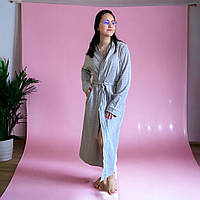 Женский длинный халат размер 46-54, с капюшоном 100% Хлопок, ТM MOVEX, Турция