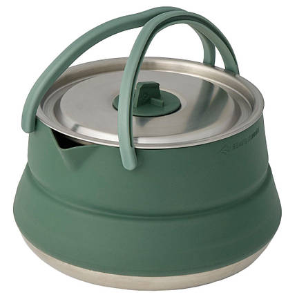 Туристичний складаний чайник Sea to Summit Detour Stainless Steel Collapsible Kettle, 1.6 л (Laurel Wreath), фото 1