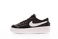 Женские весенние кроссовки Nike Blazer (черные) повседневные кеды 14690 Найк
