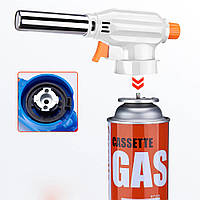 Газовая горелка с пьезоподжигом Gas Torch SF-129 White (0594) «H-s»