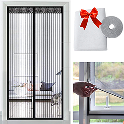 Антимоскітна сітка на двері 210х100см Magic Mesh + Подарунок Москітна сітка на вікно 130х150 см зі скотчем