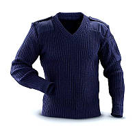 Пуловер Balmoral,100% шерсть, мужской свитер с V-образным вырезом, тканевыми накладками на плечах и локтях, Ш