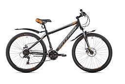 Велосипед 26" Intenzo FORSAGE 2024 рама - 13" чорно-помарачевий з сірим