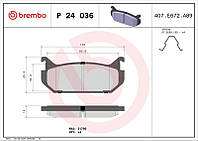 Тормозные колодки дисковые MAZDA 626 (GE) / MAZDA MX-6 (GD) 1987-1999 г.