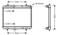 Радиатор PEUGEOT RCZ / CITROEN DS5 / DS DS 5 (KF_) / CITROEN C4 (NC_) 1995-2021 г.