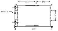 Радиатор VW POLO (6V5) / VW CADDY (9K9B) / SEAT INCA (6K9) 1995-2009 г.