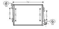 Радиатор AUDI A3 (8P1) / VW GOLF (1K1) / VW JETTA (1K2) / SEAT LEON (1P1) 2003-2016 г.