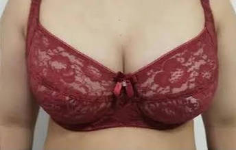 Бюстгальтер Orietta Avec 8801 у напівпрозорій чашці E, колір Бордовий