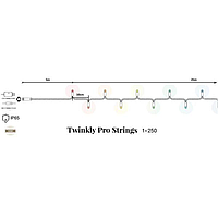 Smart LED Гирлянда Twinkly Pro Strings AWW 250 зеленый (TW-PLC-S-CA-1X250GOP-GR)