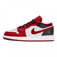 Urbanshop com ua Дитячі Кросівки Air Jordan 1 Low White Gym Red Black GS 553560-163 (Оригінал) РОЗМІРИ