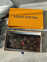 Гаманець Louis Vuitton конверт великий бордовий овал LUX якість у фірмовій коробці Є