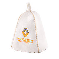 Банная шапка Luxyart "Renault", натуральный войлок, белый (LA-192) sh
