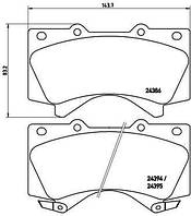 Тормозные колодки дисковые TOYOTA TUNDRA (_K5_, _K6_) 2000-2007 г.