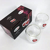 Двойной стакан для кофе Con Brio CB-8309-2 90 мл 2 шт | Чайные чашки с двойными стенками SB-991 | Кружки