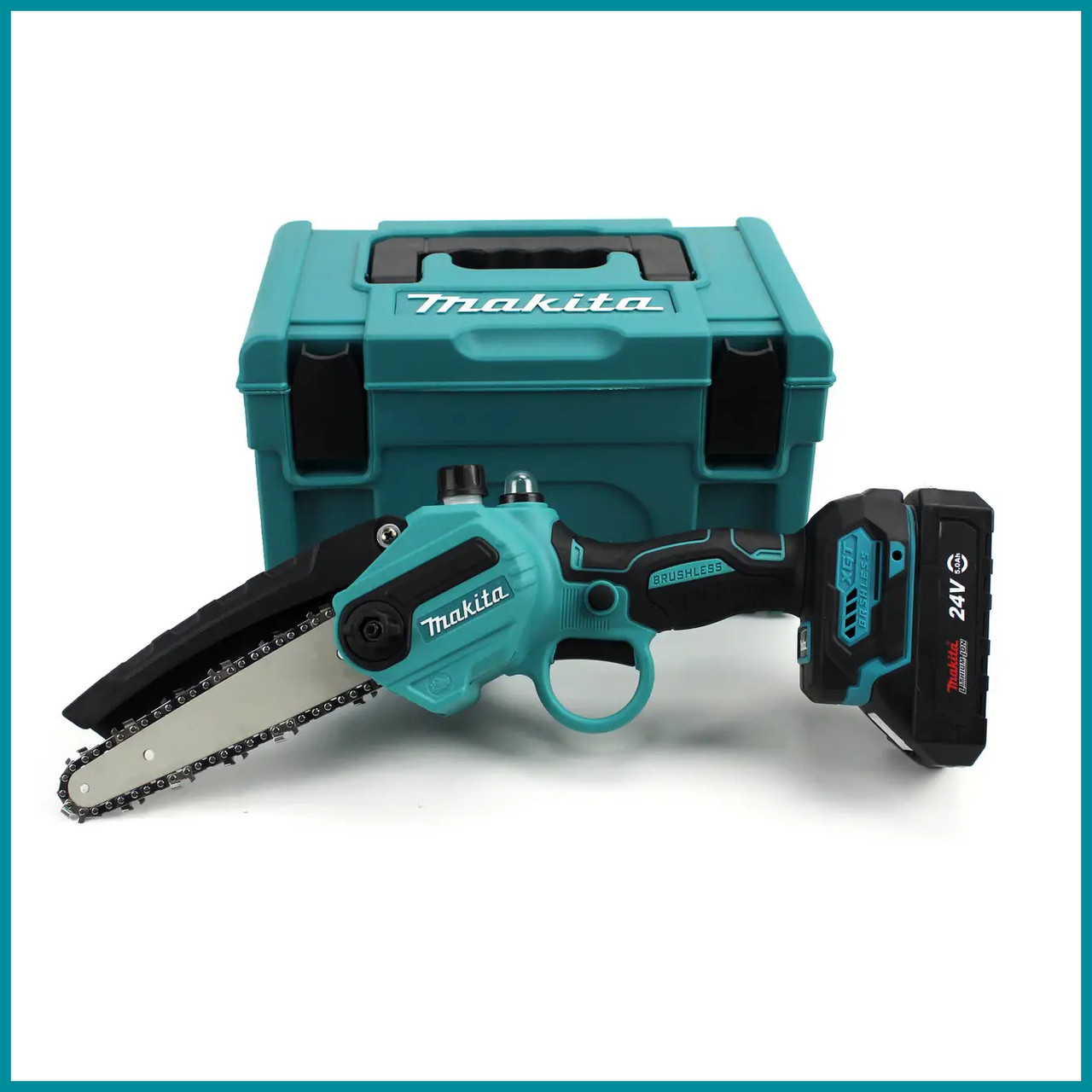 Акумуляторна мініпила Makita DUC155HN Румунія (24V, 4AH, шина 10 см) з автоматичним змащенням ланцюга bs