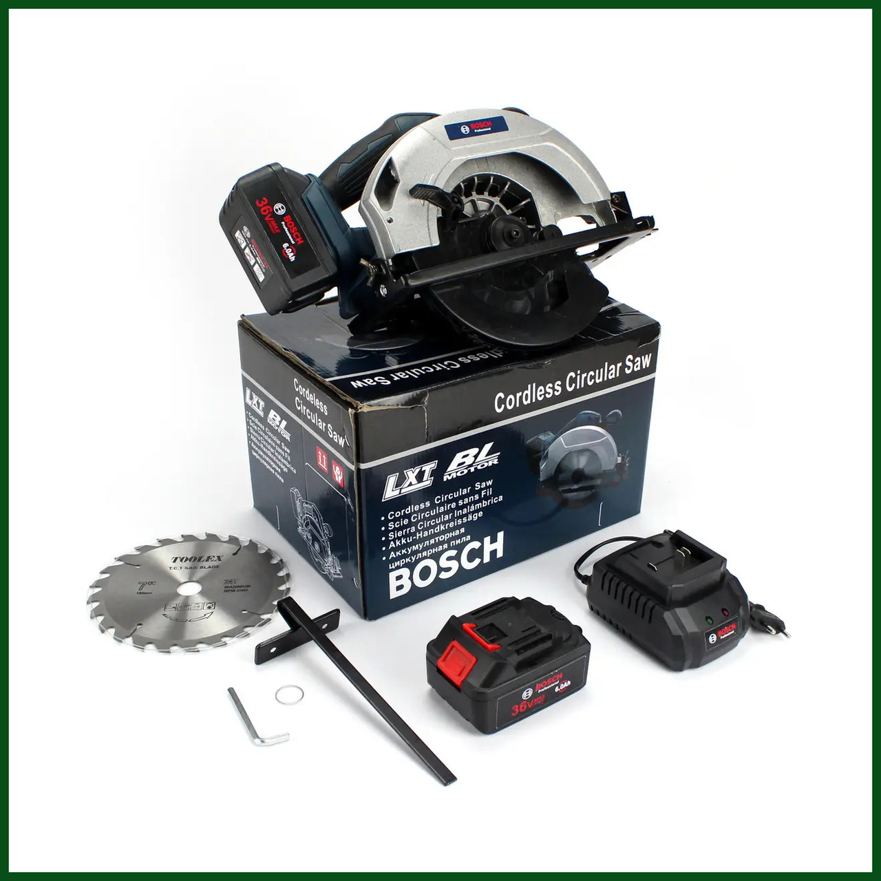 Акумуляторна циркулярна пила Bosch GKS 36V-G (36V, 6Ah). Циркулярка Бош bs