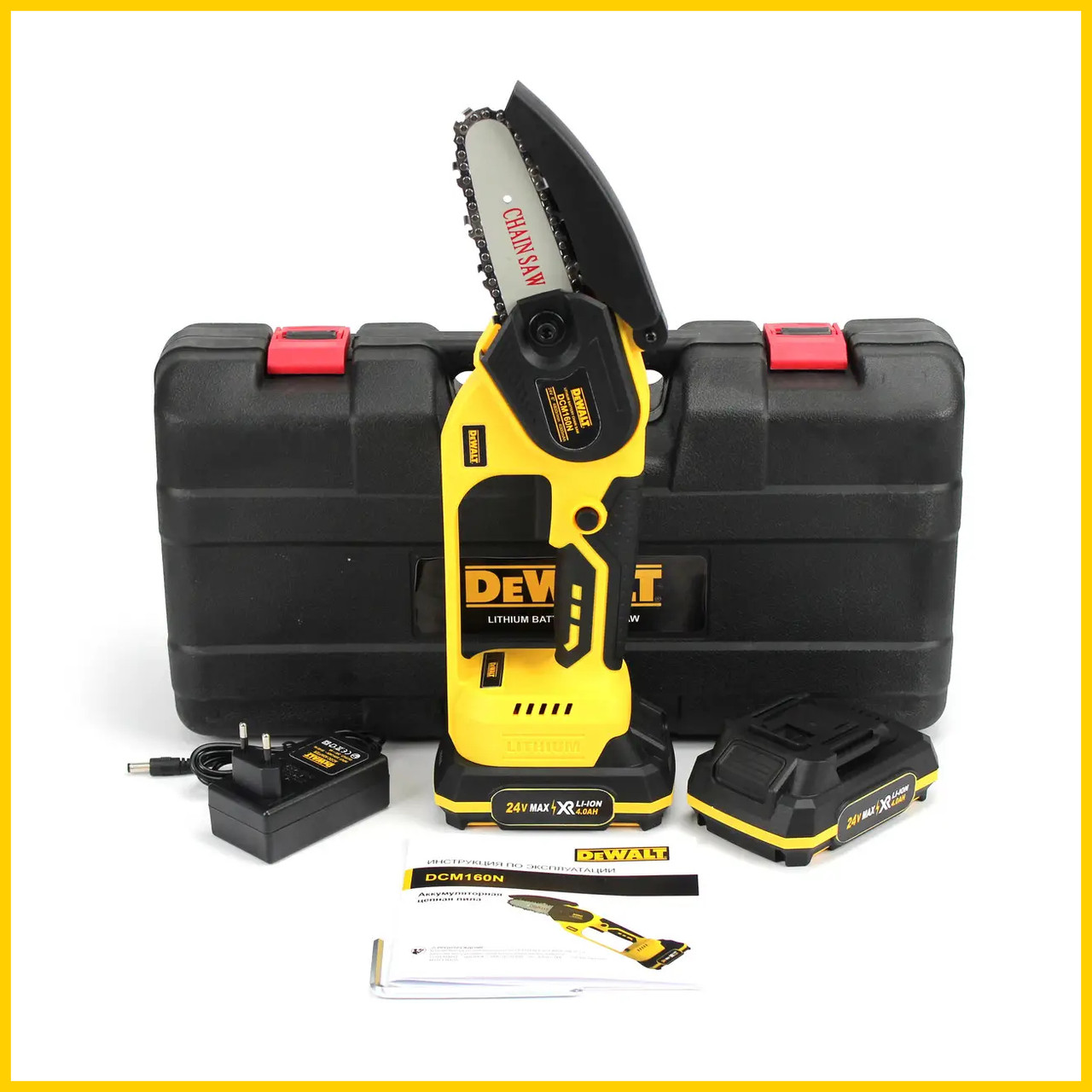 Акумуляторна мініпила DeWalt DCM160N (24V, 4Аh) АКБ веткоріз Девольт bs