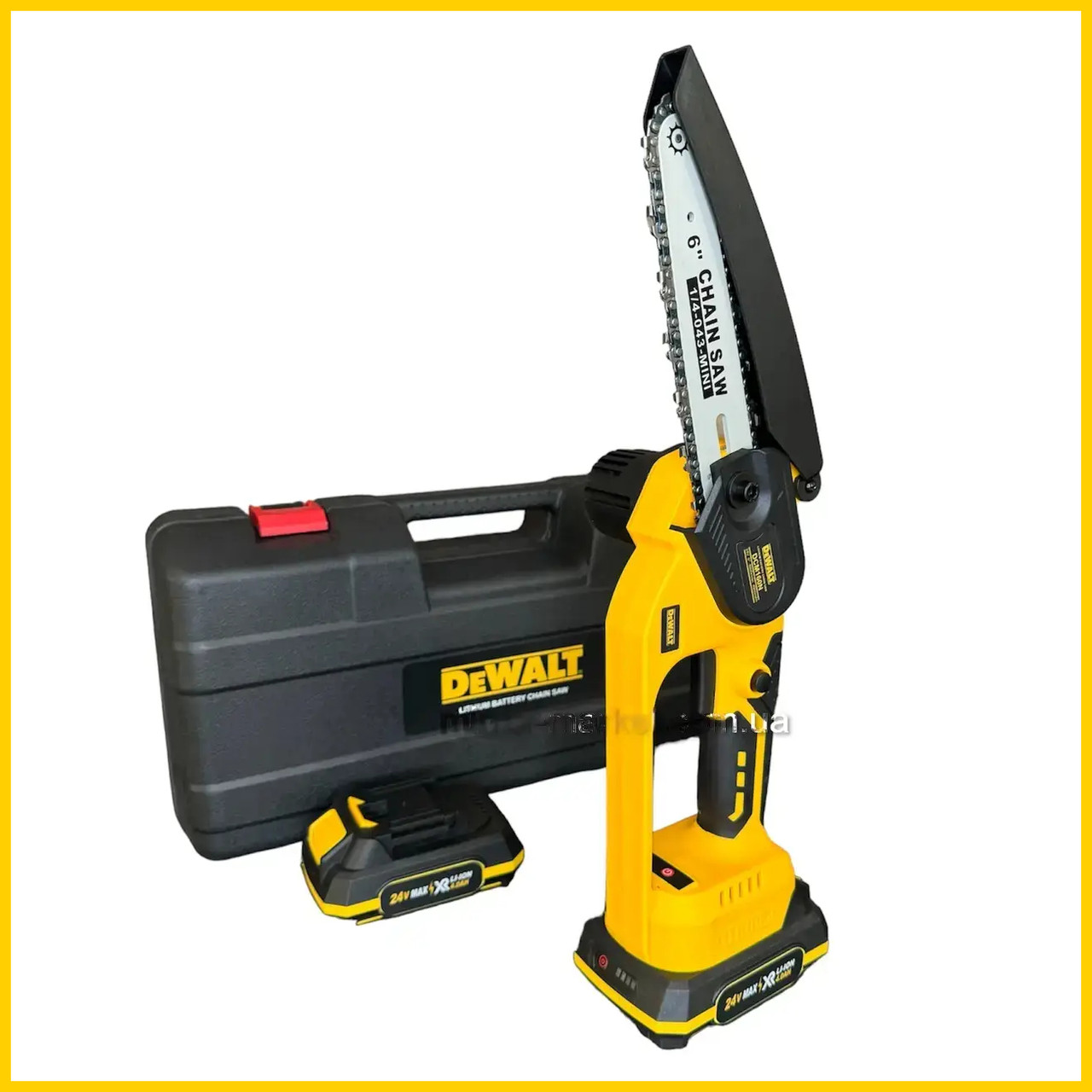 Пила акумуляторна DeWalt DCM160N (24V, 4 Аh, шина 15 см) АКБ пила Девольт bs